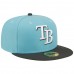 Tampa Bay Rays Men's New Era Light Blue/Charcoal Two-Tone Color Pack 59FIFTY Fitted Hat