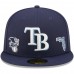 Tampa Bay Rays Men's New Era Navy Identity 59FIFTY Fitted Hat