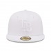 Tampa Bay Rays Men's New Era White on White 59FIFTY Fitted Hat