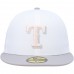 Texas Rangers Men's New Era White/Gray 2010 World Series Side Patch Undervisor 59FIFTY Fitted Hat