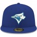 Toronto Blue Jays Men's New Era Royal Logo White 59FIFTY Fitted Hat