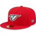 Toronto Blue Jays Men's New Era Scarlet 30th Season Undervisor 59FIFTY Fitted Hat