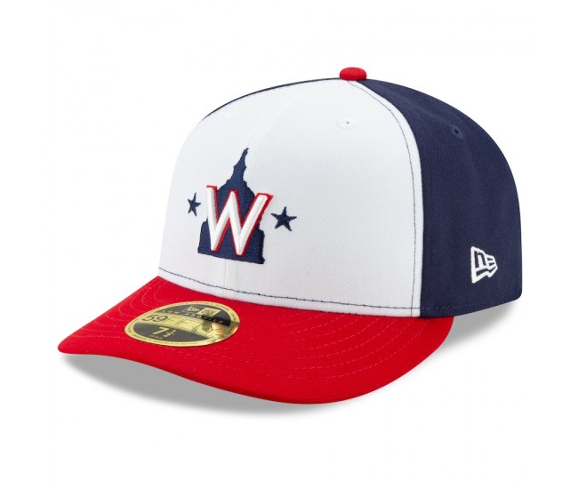 Washington Nationals Men's New Era White/Navy Alternate 2020 Authentic Collection On-Field Low Profile Fitted Hat