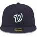 Washington Nationals Men's New Era Navy Logo White 59FIFTY Fitted Hat