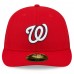 Washington Nationals Men's New Era Red Authentic Collection Mesh Back Low Profile 59FIFTY Fitted Hat