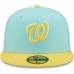 Washington Nationals Men's New Era Turquoise/Yellow Spring Color Pack Two-Tone 59FIFTY Fitted Hat