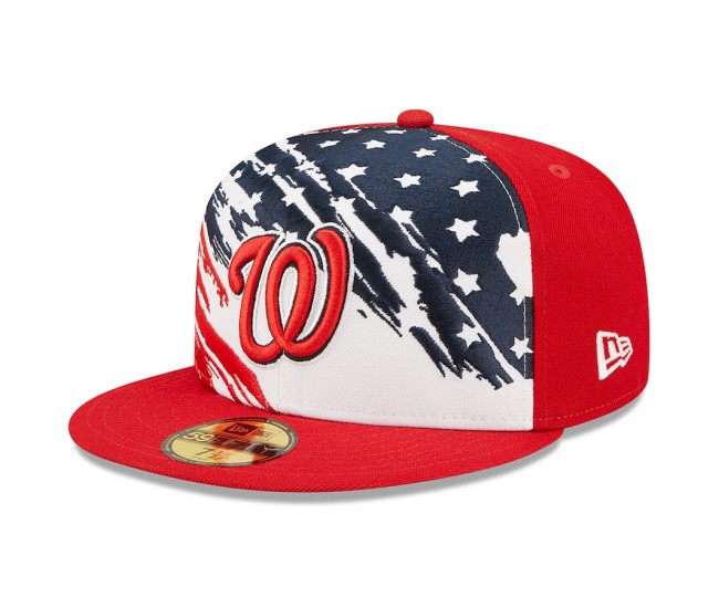 Washington Nationals Men's New Era Red 2022 4th of July On-Field 59FIFTY Fitted Hat