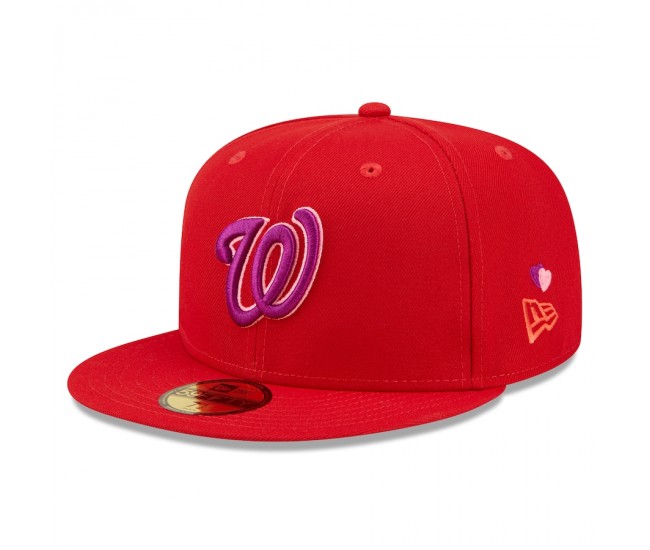 Washington Nationals Men's New Era Red Purple Undervisor 59FIFTY Fitted Hat