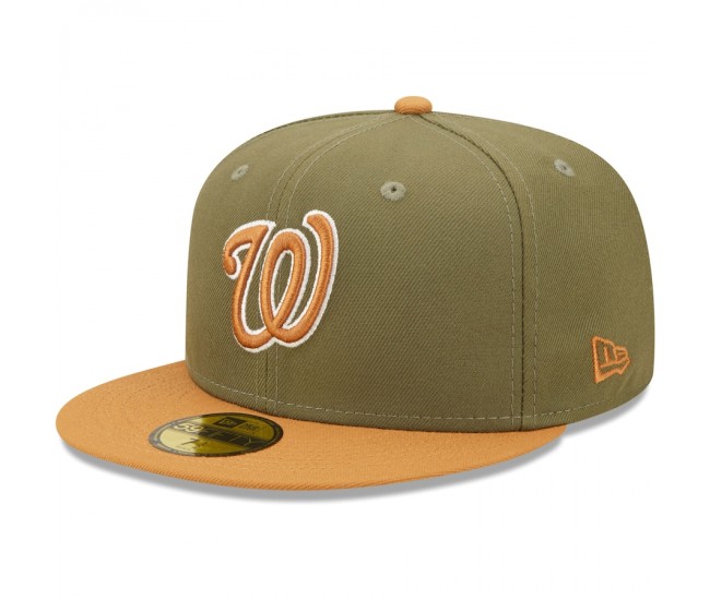 Washington Nationals Men's New Era Olive/Brown Two-Tone Color Pack 59FIFTY Fitted Hat