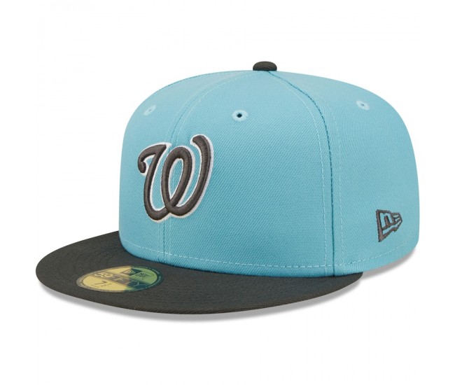 Washington Nationals Men's New Era Light Blue/Charcoal Two-Tone Color Pack 59FIFTY Fitted Hat