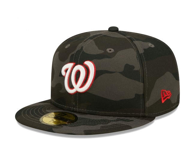 Washington Nationals Men's New Era Camo Dark 59FIFTY Fitted Hat