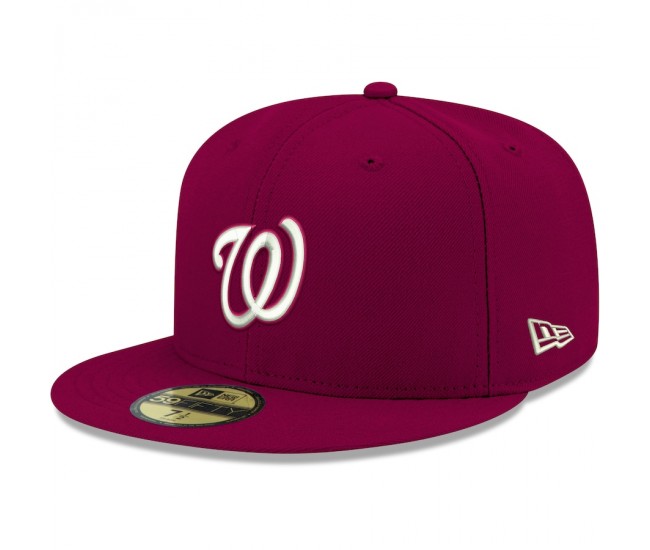 Washington Nationals Men's New Era Cardinal Logo 59FIFTY Fitted Hat