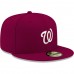 Washington Nationals Men's New Era Cardinal Logo 59FIFTY Fitted Hat