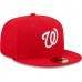 Washington Nationals Men's New Era Red Logo 59FIFTY Fitted Hat