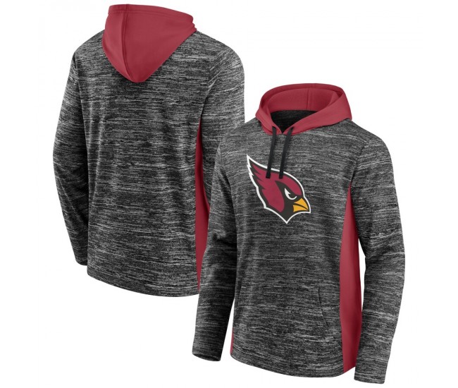 Arizona Cardinals Men's Fanatics Branded Heathered Charcoal/Cardinal Instant Replay Pullover Hoodie