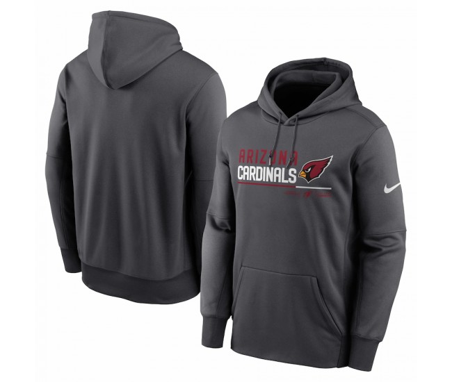 Arizona Cardinals Men's Nike Anthracite Prime Logo Name Split Pullover Hoodie