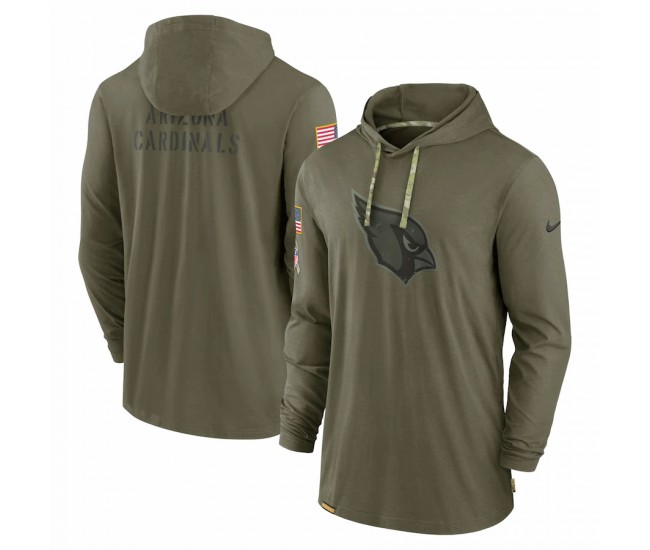 Arizona Cardinals Men's Nike Olive 2022 Salute to Service Tonal Long Sleeve Hoodie T-Shirt