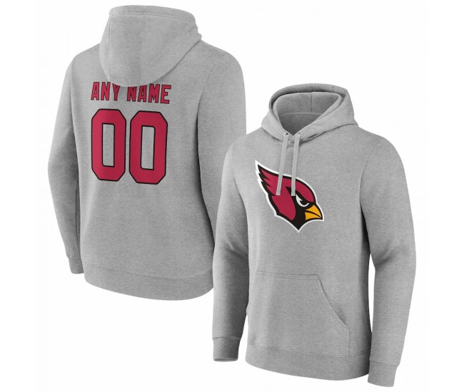 Arizona Cardinals Men's Fanatics Branded Heathered Gray Team Authentic Custom Pullover Hoodie