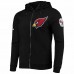 Arizona Cardinals Men's Pro Standard Black 4-Hit Full-Zip Hoodie