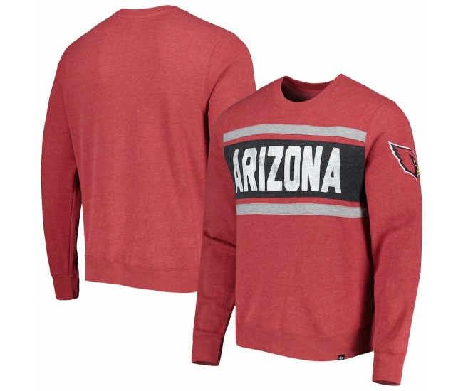 Arizona Cardinals Men's '47 Heathered Cardinal Bypass Tribeca Pullover Sweatshirt