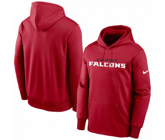 Atlanta Falcons Men's Nike Red Fan Gear Wordmark Performance Pullover Hoodie