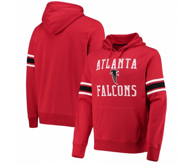 Atlanta Falcons Men's  '47 Red Double Block Throwback Pullover Hoodie