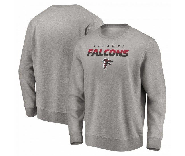 Atlanta Falcons Men's Fanatics Branded Heathered Gray Block Party Pullover Sweatshirt