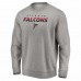 Atlanta Falcons Men's Fanatics Branded Heathered Gray Block Party Pullover Sweatshirt