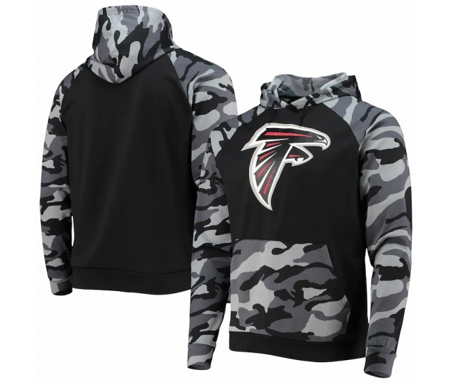 Atlanta Falcons Men's FOCO Black Camo Raglan Pullover Hoodie