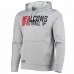 Atlanta Falcons Men's New Era Heathered Gray Combine Authentic Game On Pullover Hoodie