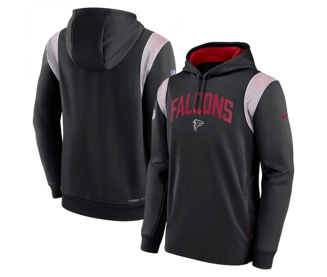 Atlanta Falcons Men's Nike Black Sideline Athletic Stack Performance Pullover Hoodie