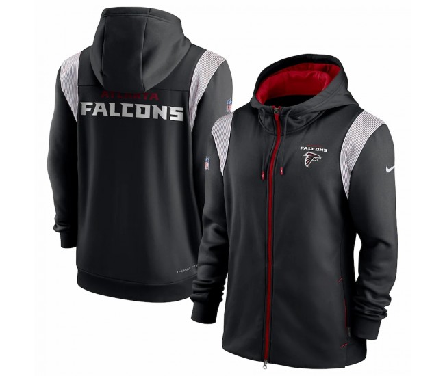 Atlanta Falcons Men's Nike Black Performance Sideline Lockup Full-Zip Hoodie