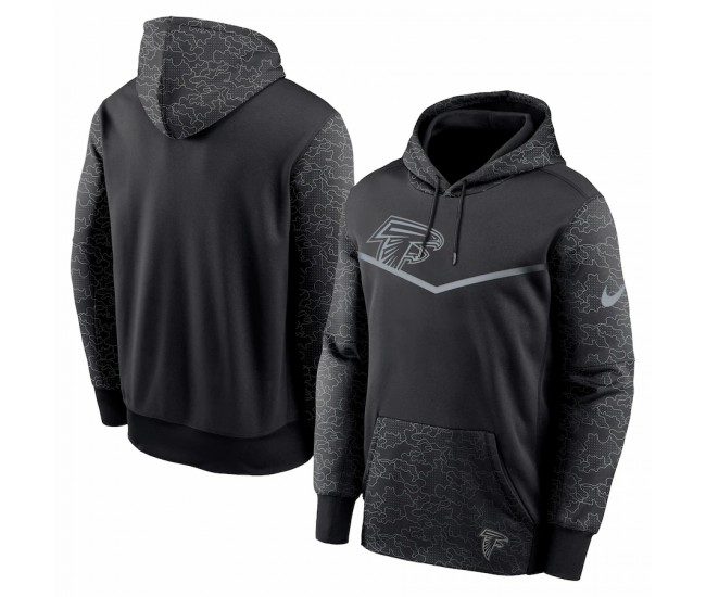 Atlanta Falcons Men's Nike Black RFLCTV Chevron Pullover Hoodie