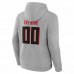 Atlanta Falcons Men's Fanatics Branded Heathered Gray Team Authentic Custom Pullover Hoodie