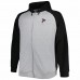 Atlanta Falcons Men's Heather Gray Big & Tall Fleece Raglan Full-Zip Hoodie Jacket