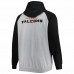 Atlanta Falcons Men's Heather Gray Big & Tall Fleece Raglan Full-Zip Hoodie Jacket