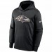 Baltimore Ravens Men'sNike Black Fan Gear Primary Logo Therma Performance Pullover Hoodie