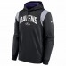 Baltimore Ravens Men's Nike Black Sideline Athletic Stack Performance Pullover Hoodie