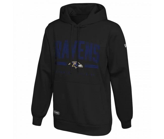 Baltimore Ravens Men's New Era Black Combine Authentic Coin Toss Pullover Hoodie