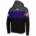 Baltimore Ravens Men'sStarter Heather Charcoal/Purple Extreme Pullover Hoodie