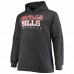 Buffalo Bills Men's Fanatics Branded Heathered Charcoal Big & Tall Practice Pullover Hoodie