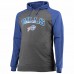 Buffalo Bills Men's Fanatics Branded Royal/Heathered Charcoal Big & Tall Lightweight Raglan Pullover Hoodie