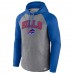 Buffalo Bills Men's Fanatics Branded Heathered Gray/Royal By Design Raglan Pullover Hoodie