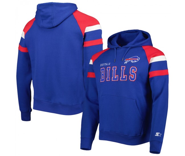 Buffalo Bills Men's Starter Royal Draft Fleece Raglan Pullover Hoodie