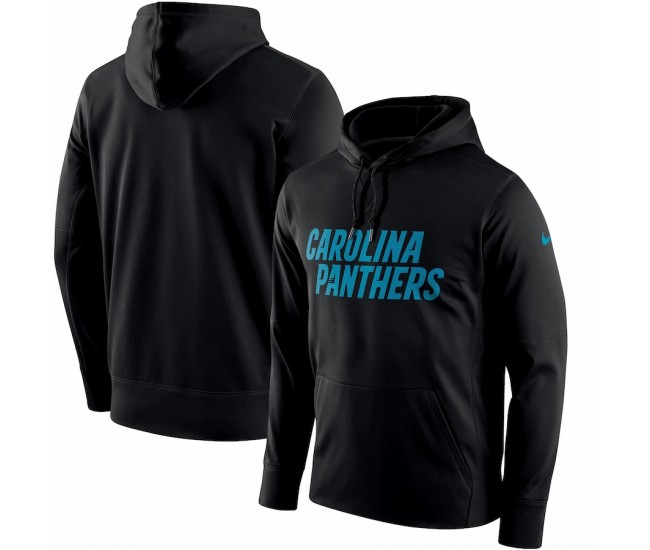 Carolina Panthers Men's Nike Black Circuit Wordmark Essential Performance Pullover Hoodie