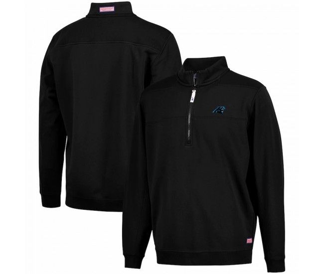 Carolina Panthers Men's Vineyard Vines Black Collegiate Shep Shirt Quarter-Zip Pullover Jacket