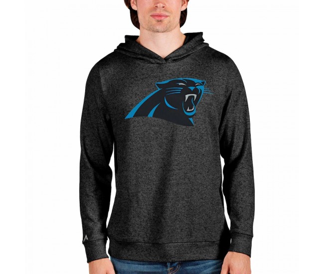 Carolina Panthers Men's Antigua Heathered Black Team Absolute Pullover Hoodie