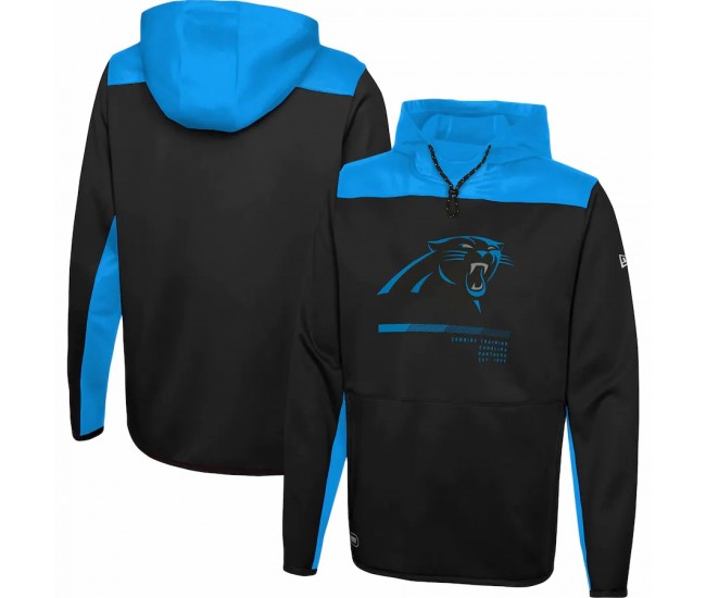 Carolina Panthers Men's New Era Black Combine Authentic Hard Hitter Pullover Hoodie