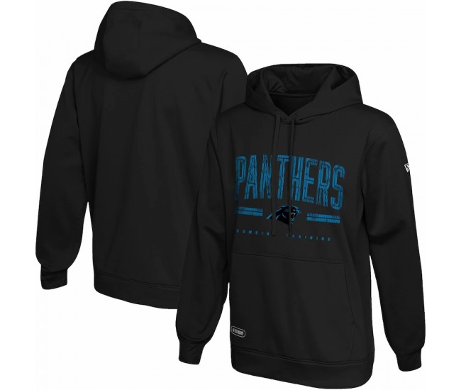 Carolina Panthers Men's New Era Black Combine Authentic Coin Toss Pullover Hoodie