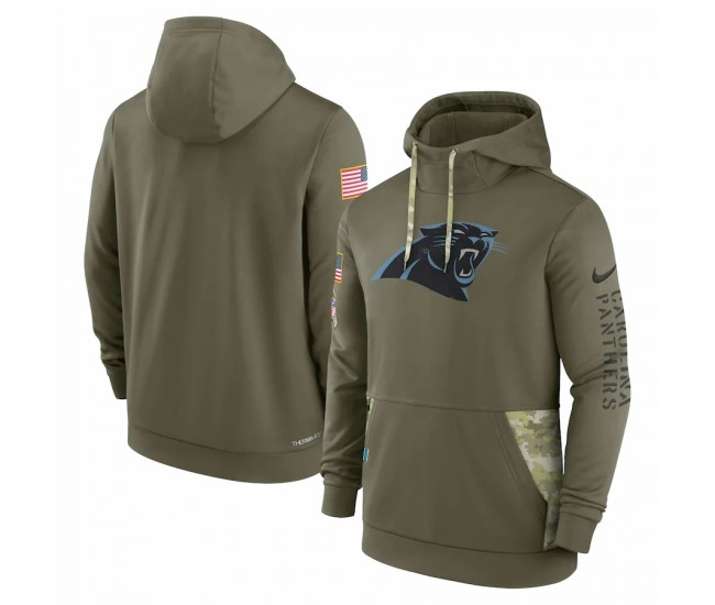 Carolina Panthers Men's Nike Black Sideline Pop Performance Pullover Long Sleeve Hoodie T-Shirt